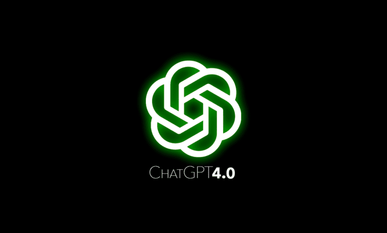 Leuchtendes grünes ChatGPT-Logo