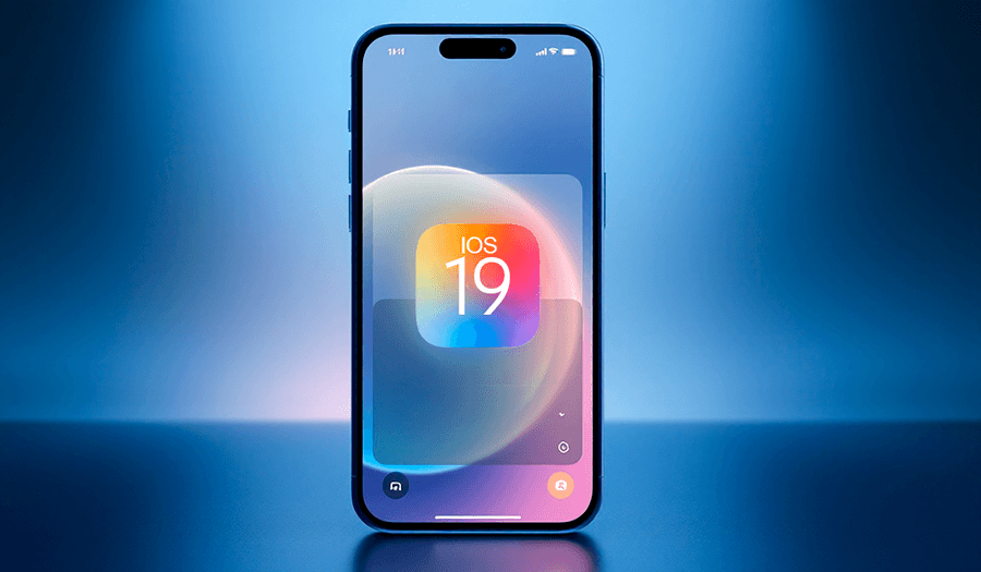 Entdecken Sie die Neuheiten von iOS 19 mit einem eleganten Design, präsentiert auf einem modernen Smartphone. Erforschen Sie fortschrittliche Funktionen, verbesserte Benutzerfreundlichkeit und technologische Innovationen in diesem hervorgehobenen Bild.